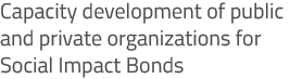 Capacity development of public and private organizations for Social Impact Bonds